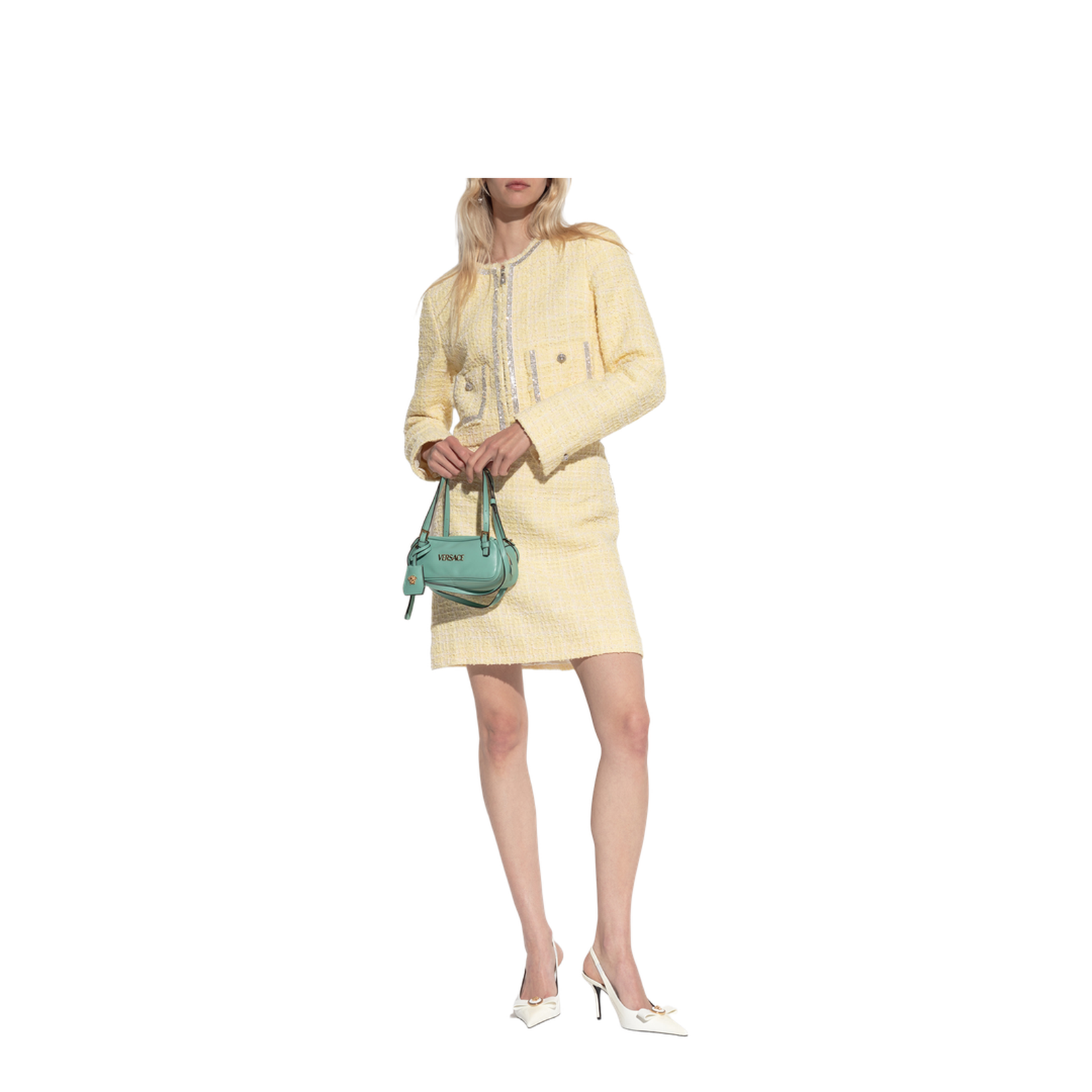 Tweed Jacket with Shimmering Crystals