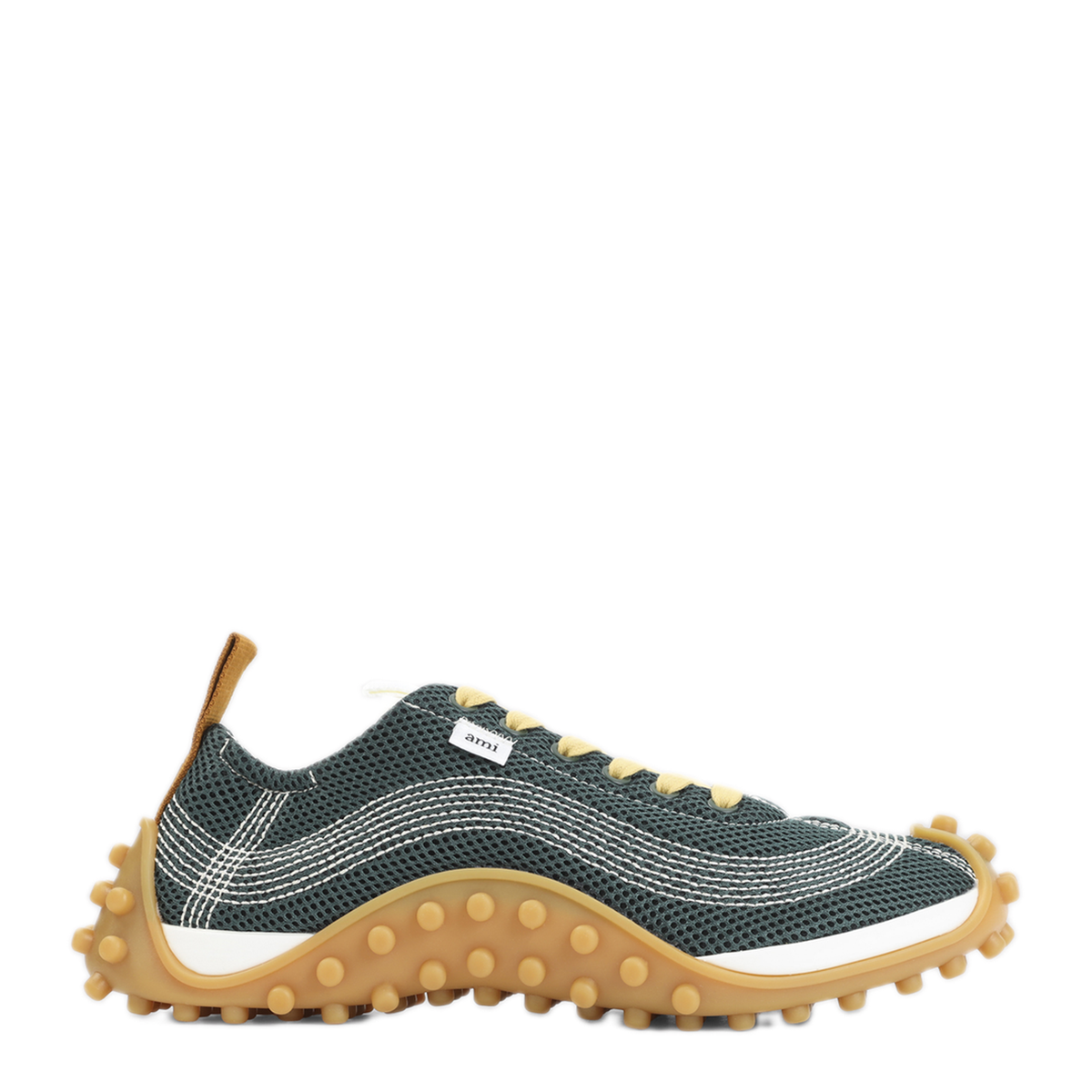 MAYFEYR - Ami Paris - Bottle Green Cumin Running Sneakers - USN505AW0003A368