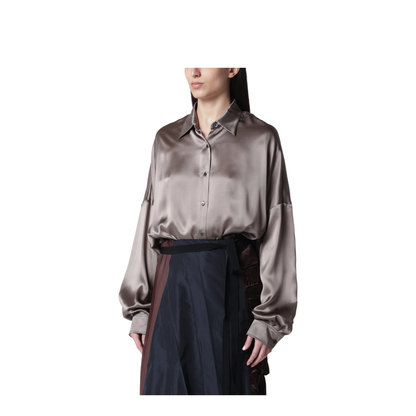 Shirt Taupe Color in Silk