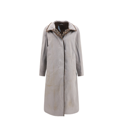 MAYFEYR - Prada - Reversible Single Breasted Coat With Gocce Details - P680TRSOOO6649F0I05