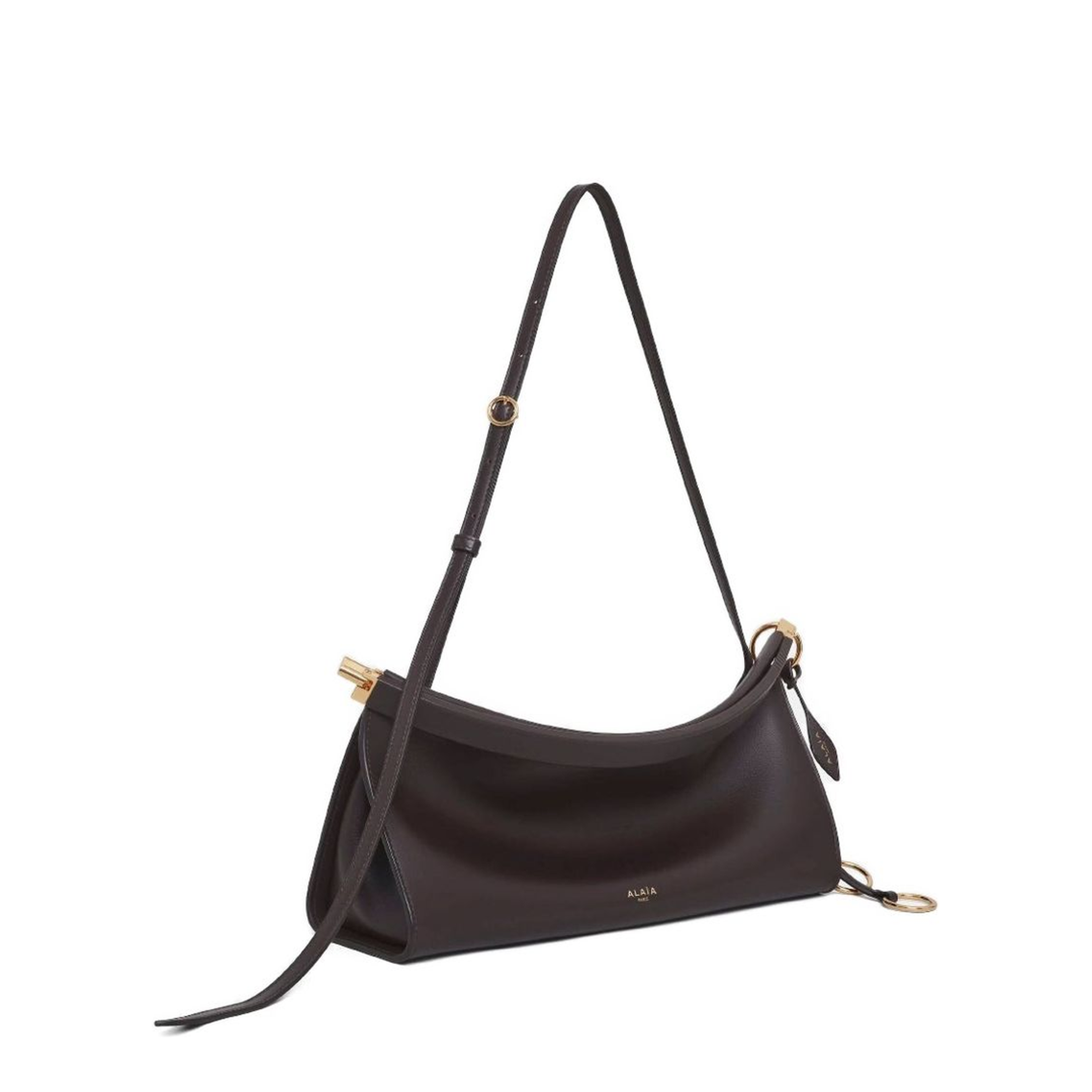 Le Click Medium Calfskin Shoulder Bag - Marron Foncé (Dark Brown)