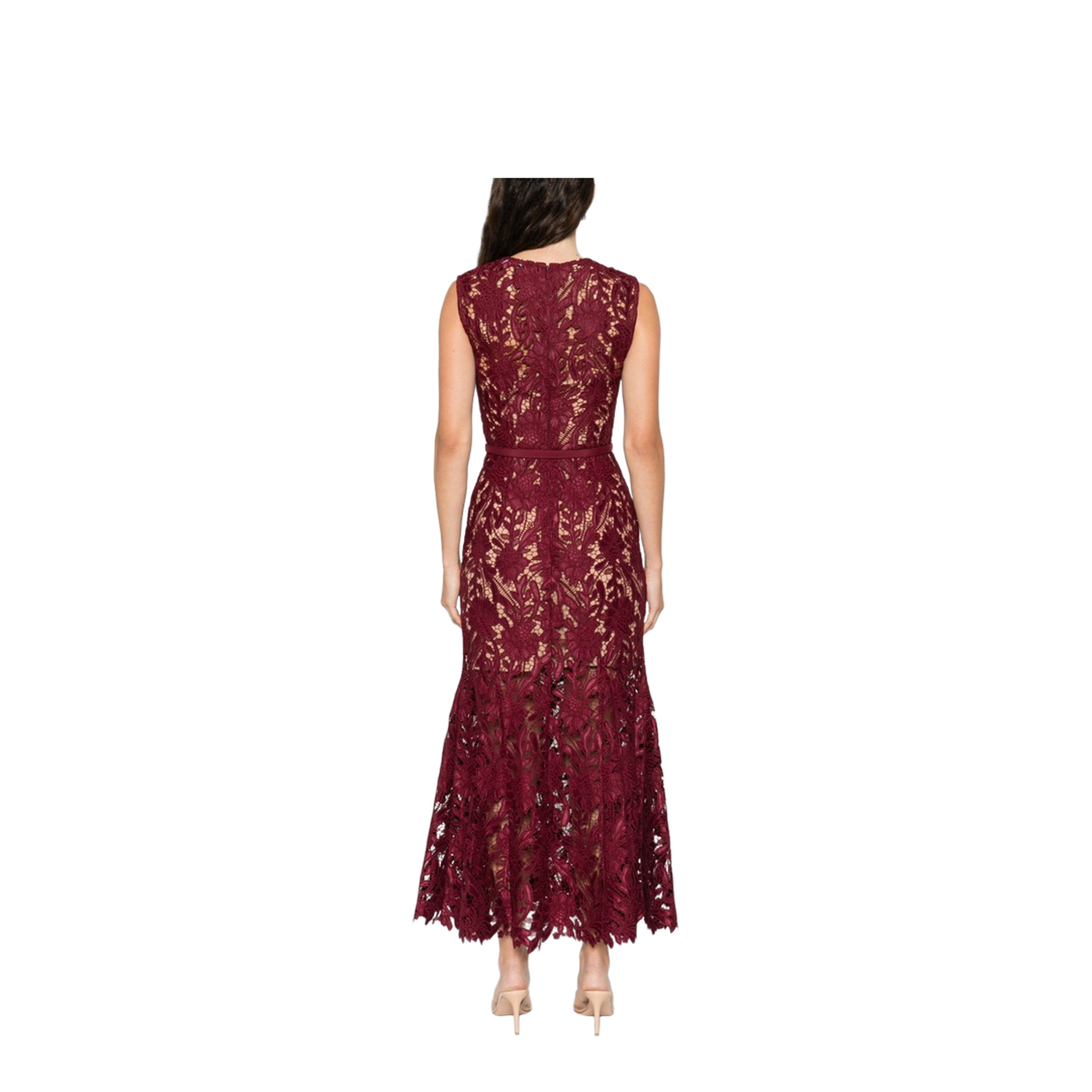 Guipure Lace Midi Dress