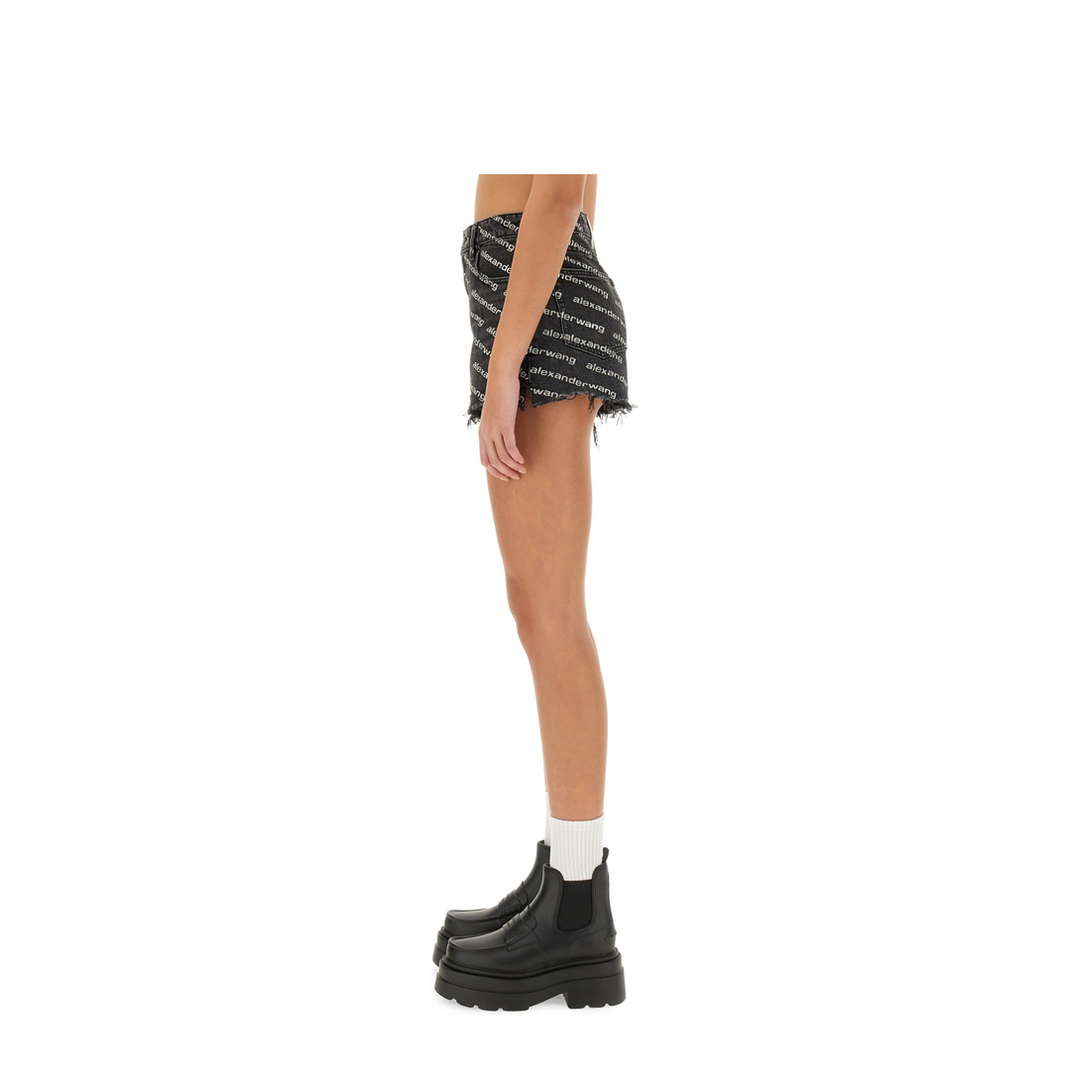 MAYFEYR - Alexander Wang - Shorts With All Over Logo - 4DC1214896060
