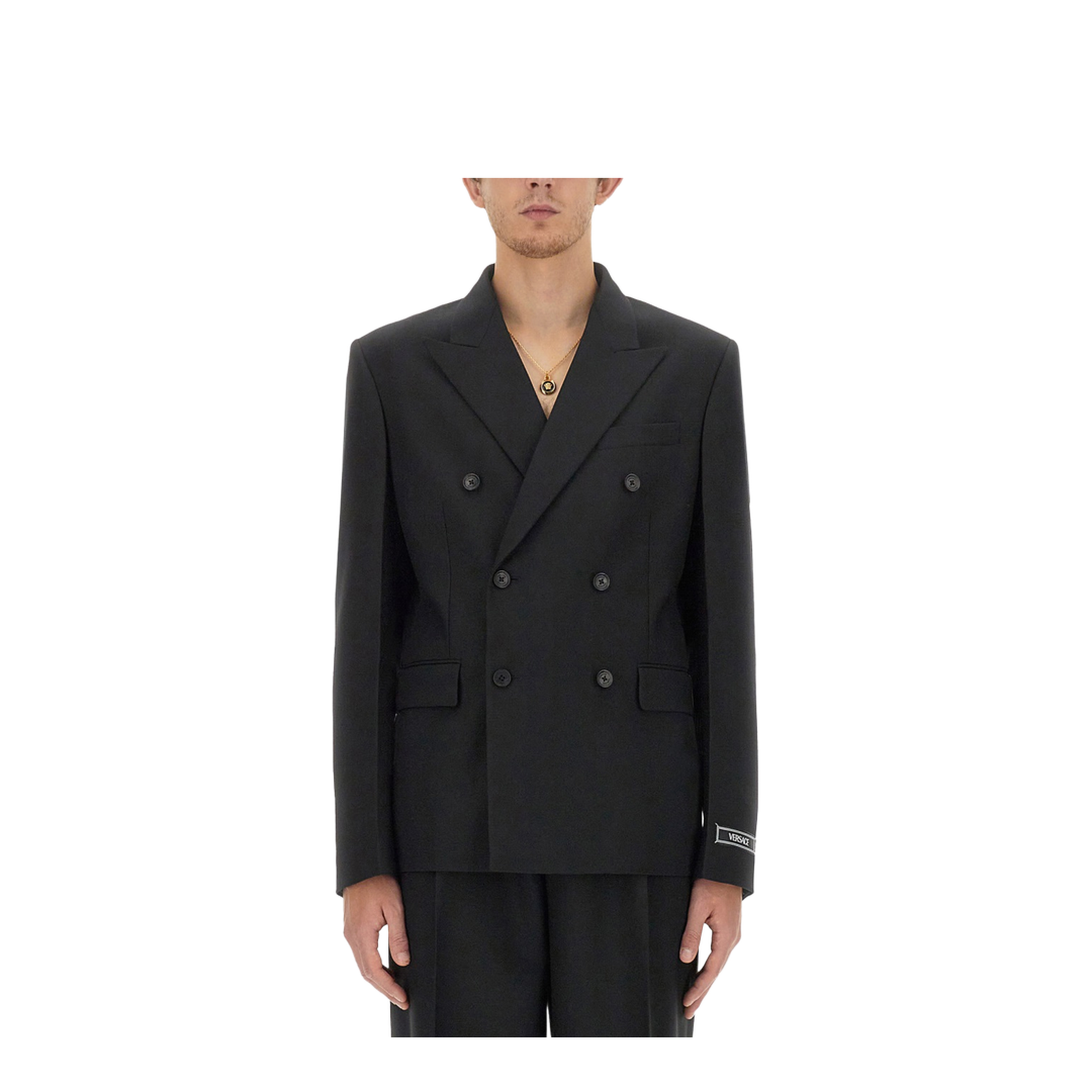 Formal Jacket Wool Fabric - Black