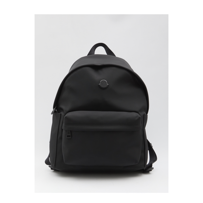 New Pierrick Metal Logo Backpack - Black