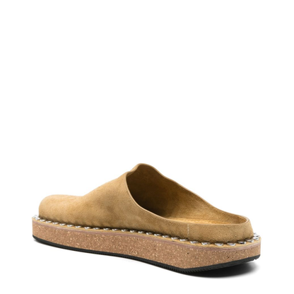 Rivet Suede Mules