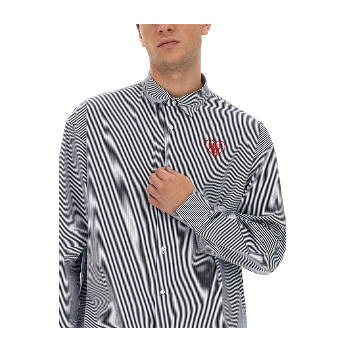 MAYFEYR - FAMILY FIRST - Shirt With Logo - SHF2305DARKBLUE
