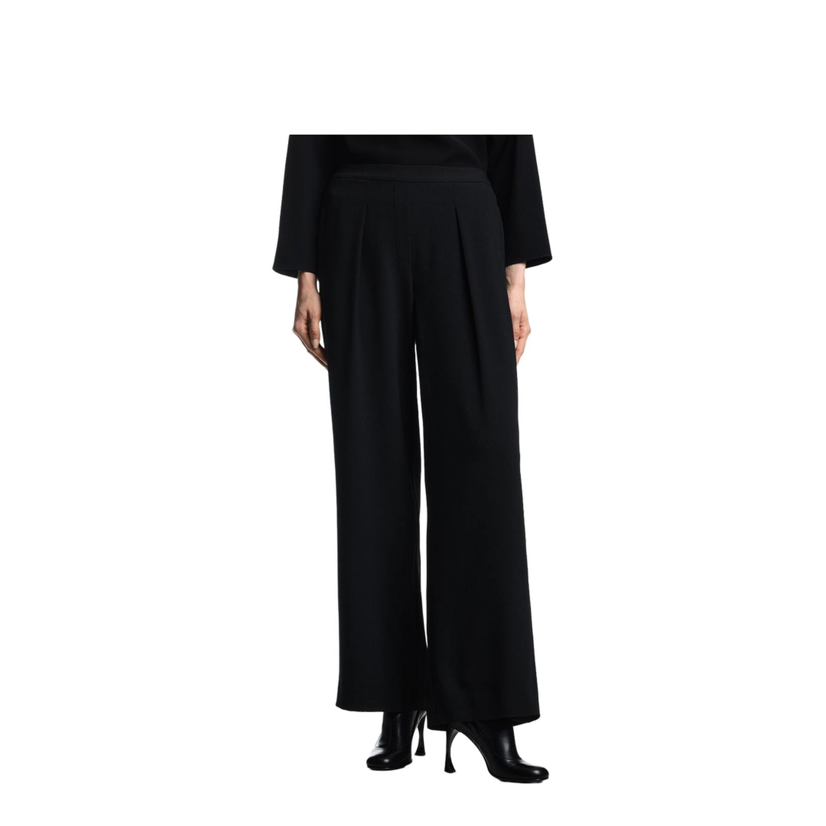 Silk & Nylon Straight-leg Trousers