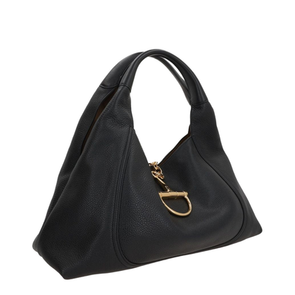 Softbit Maxi Leather Shoulder Bags - Black
