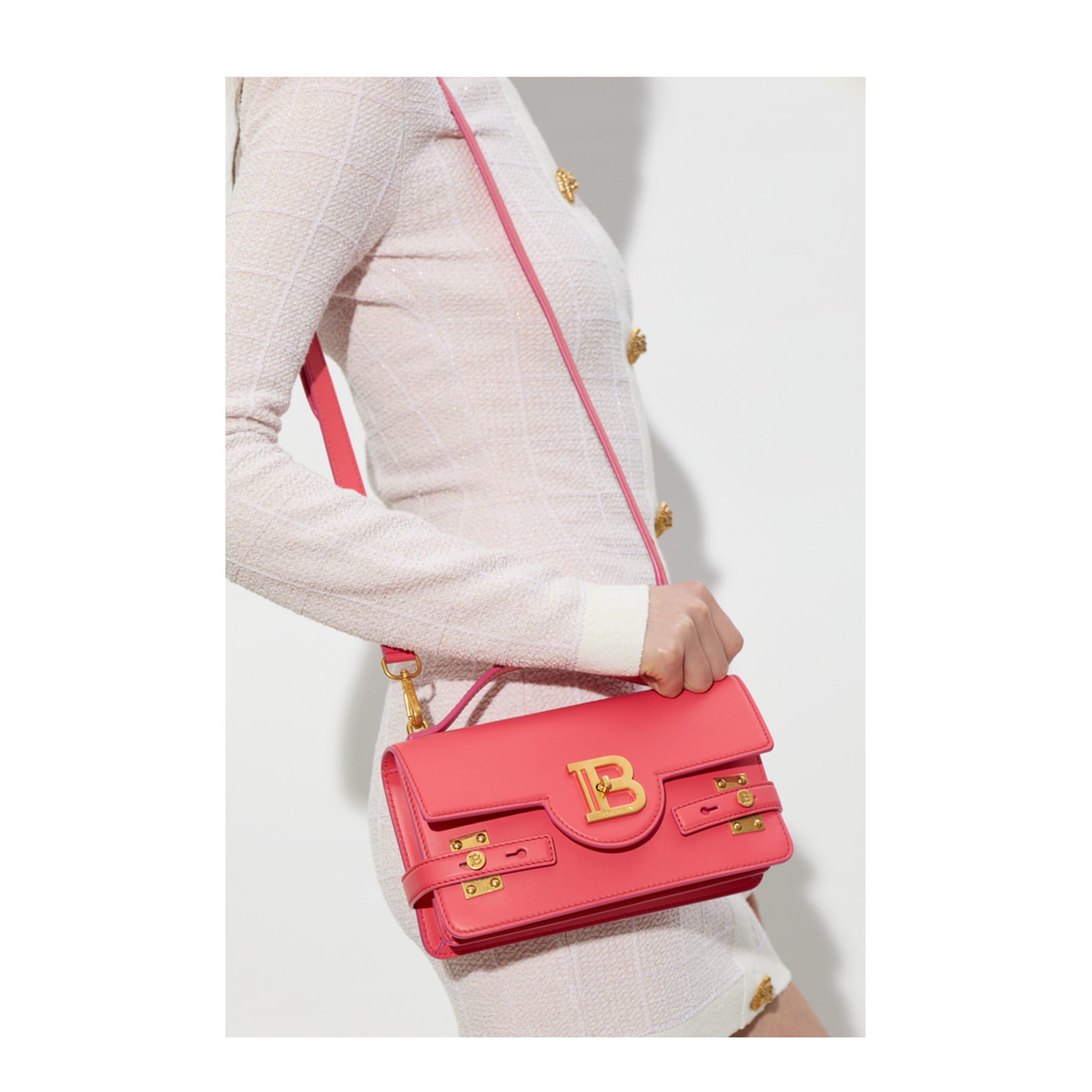 B-Buzz 24 Calfskin Top Handle Bag - Rose Fuchsia