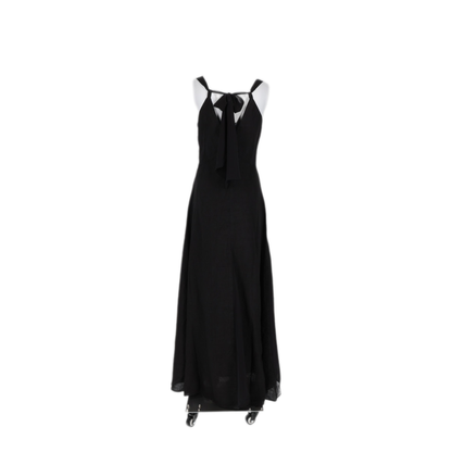 MAYFEYR - 120% LINO - Black Linen Dress - 33ALIW4PL0000E517900065