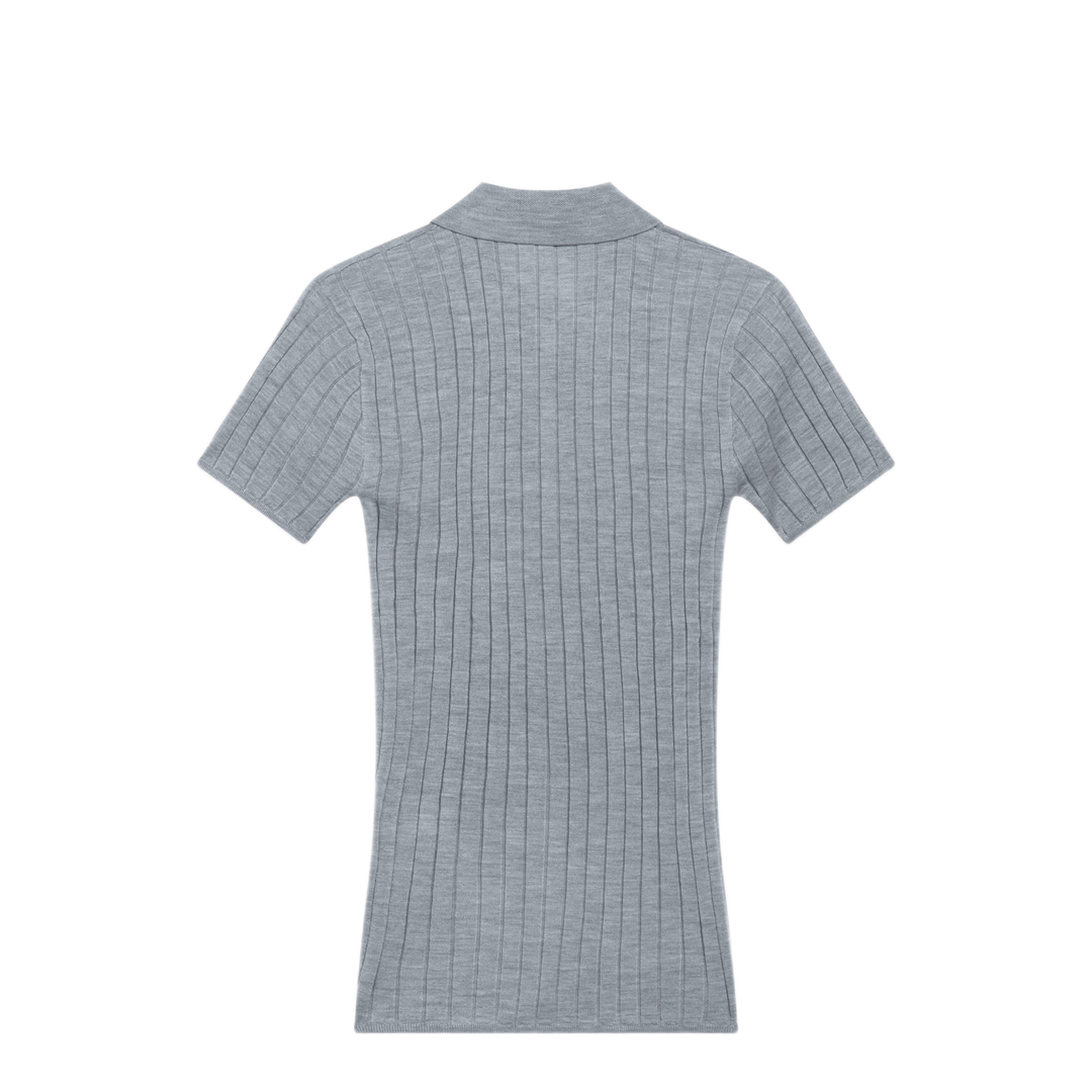 MAYFEYR - Toteme - Grey Mélange Ribbed Cashmere And Silk Polo - 263-WRT0835YA0293074