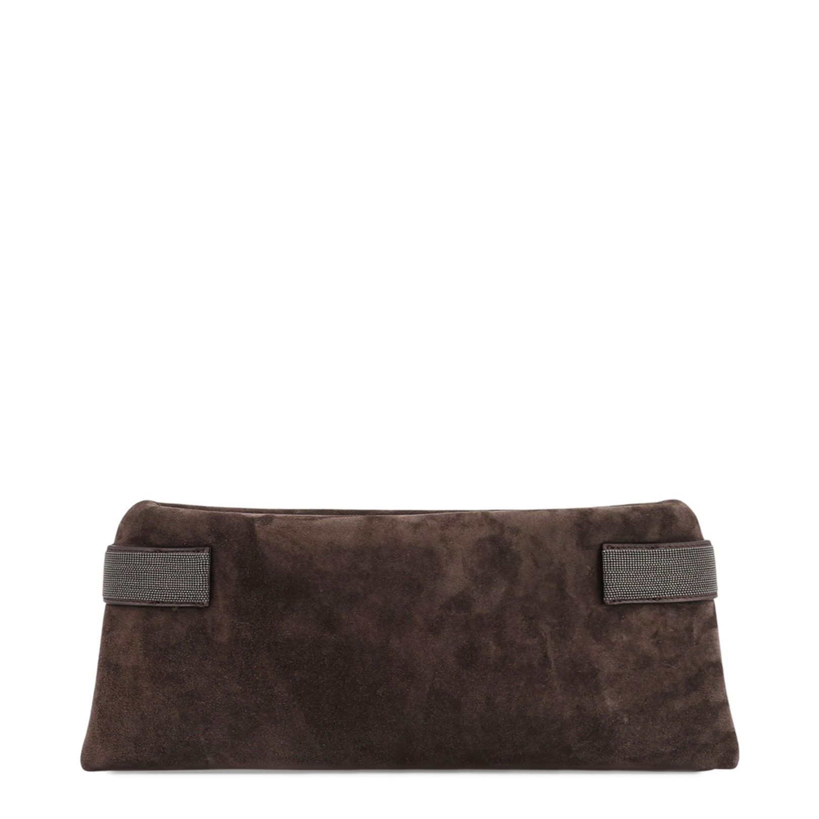 Suede Pochette with Monili Detail