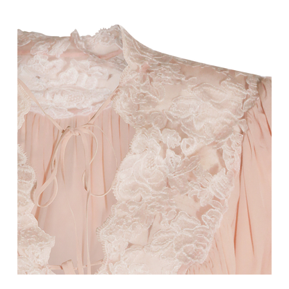 Silk Blouse With Lace Details