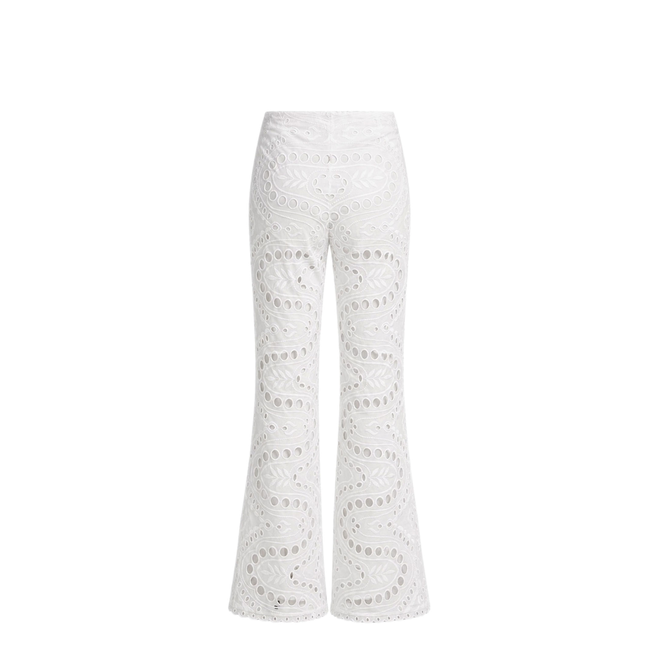 MAYFEYR - CHARO RUIZ - Pantalone Stern Con Motivo Traforato - 263501WHITESEALACE