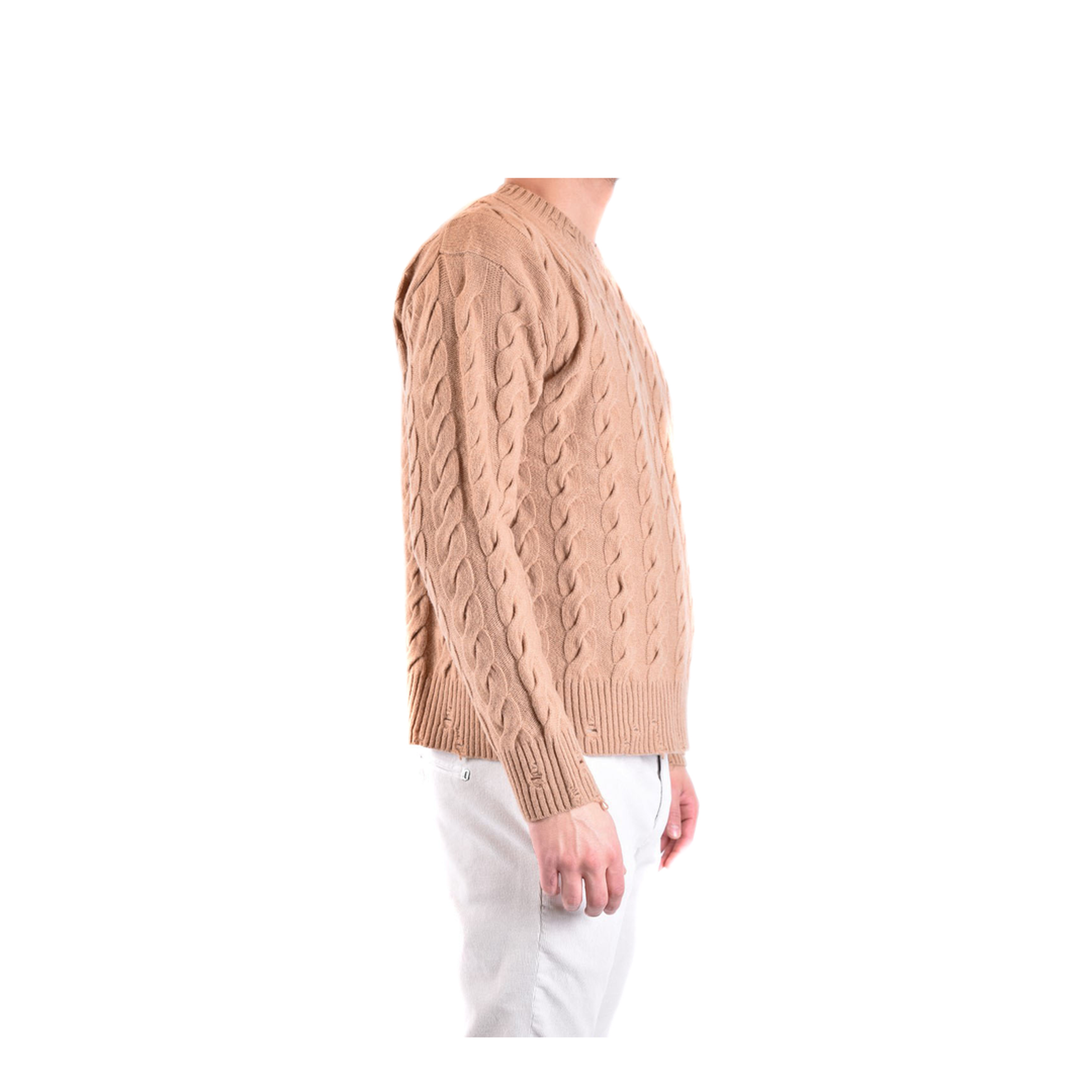 MAYFEYR - LANEUS - Camel Merino Cashmere Sweater - MGU748CAMMELLO