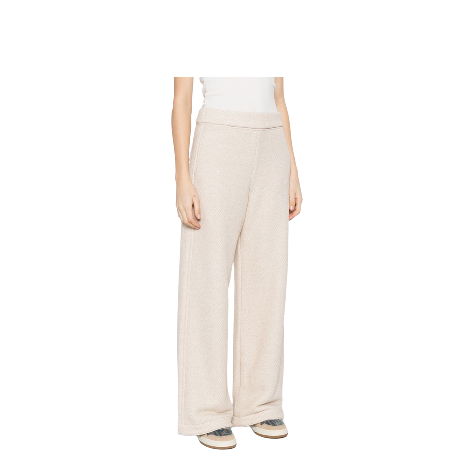 100% Cotton Trousers in Beige