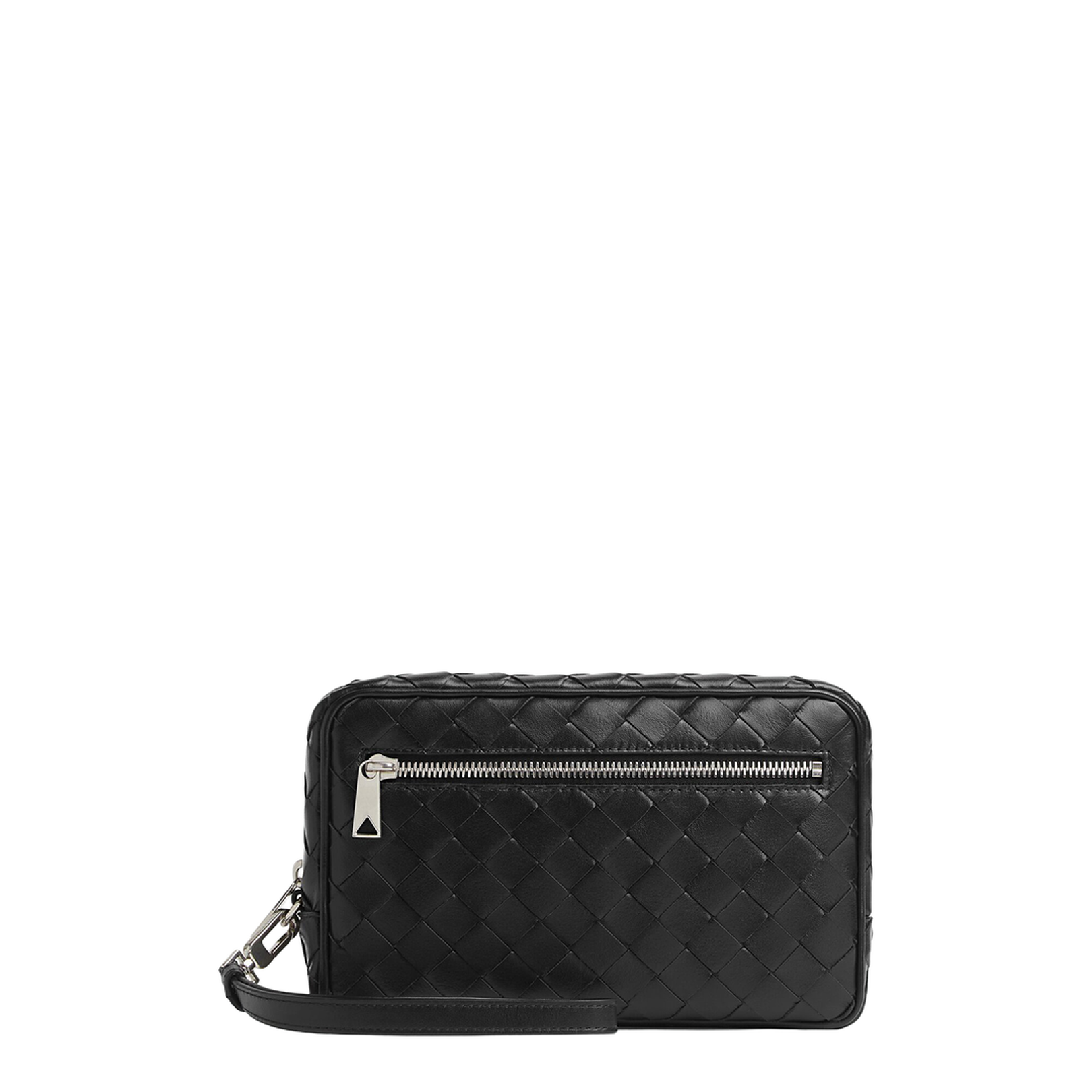 Intrecciato Small Leather Wallet - Black