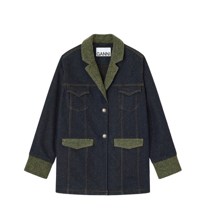MAYFEYR - Ganni - Cotton Denim Blazer - J1884252