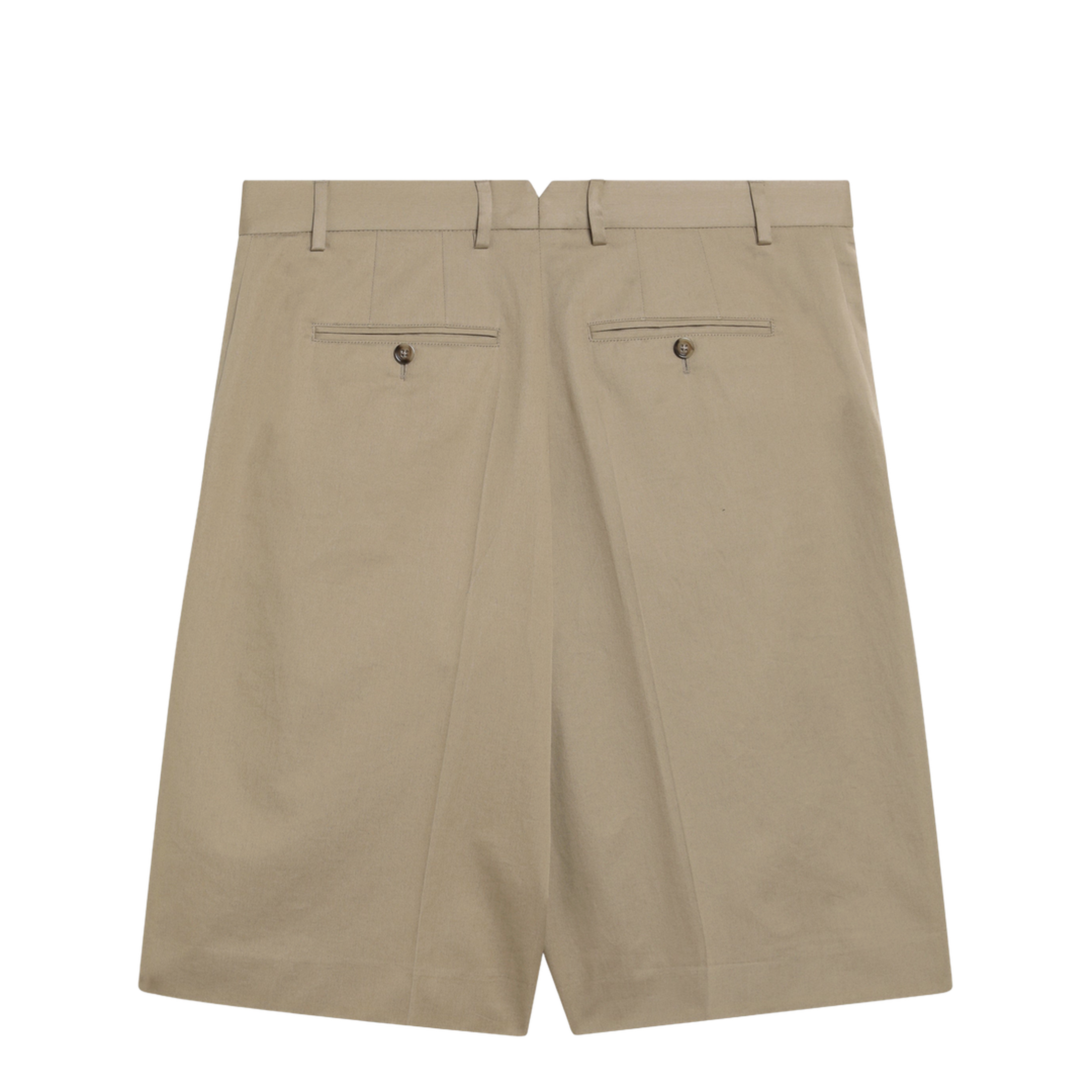 Beige Virgin Wool Shorts