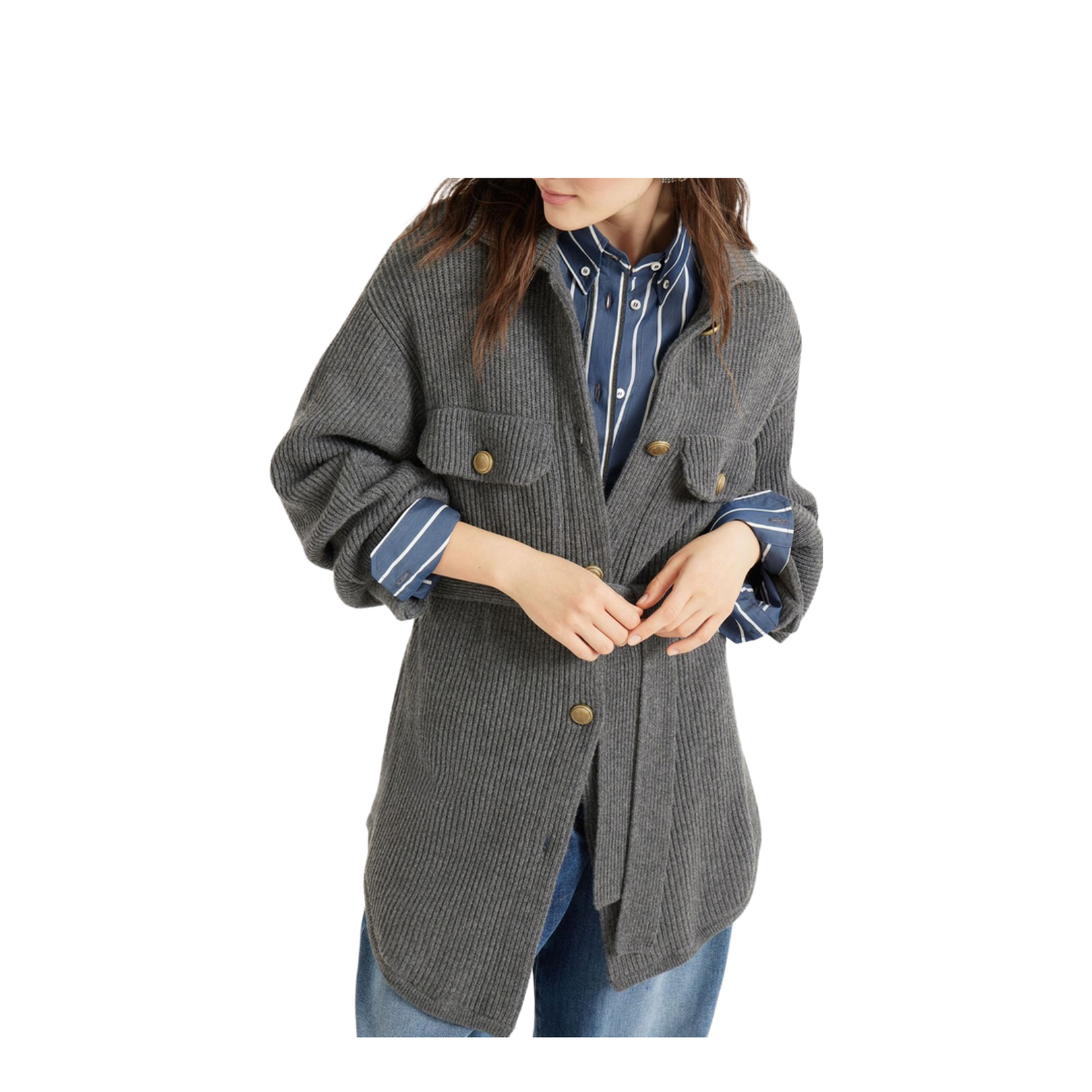 English Rib Knit Cardigan