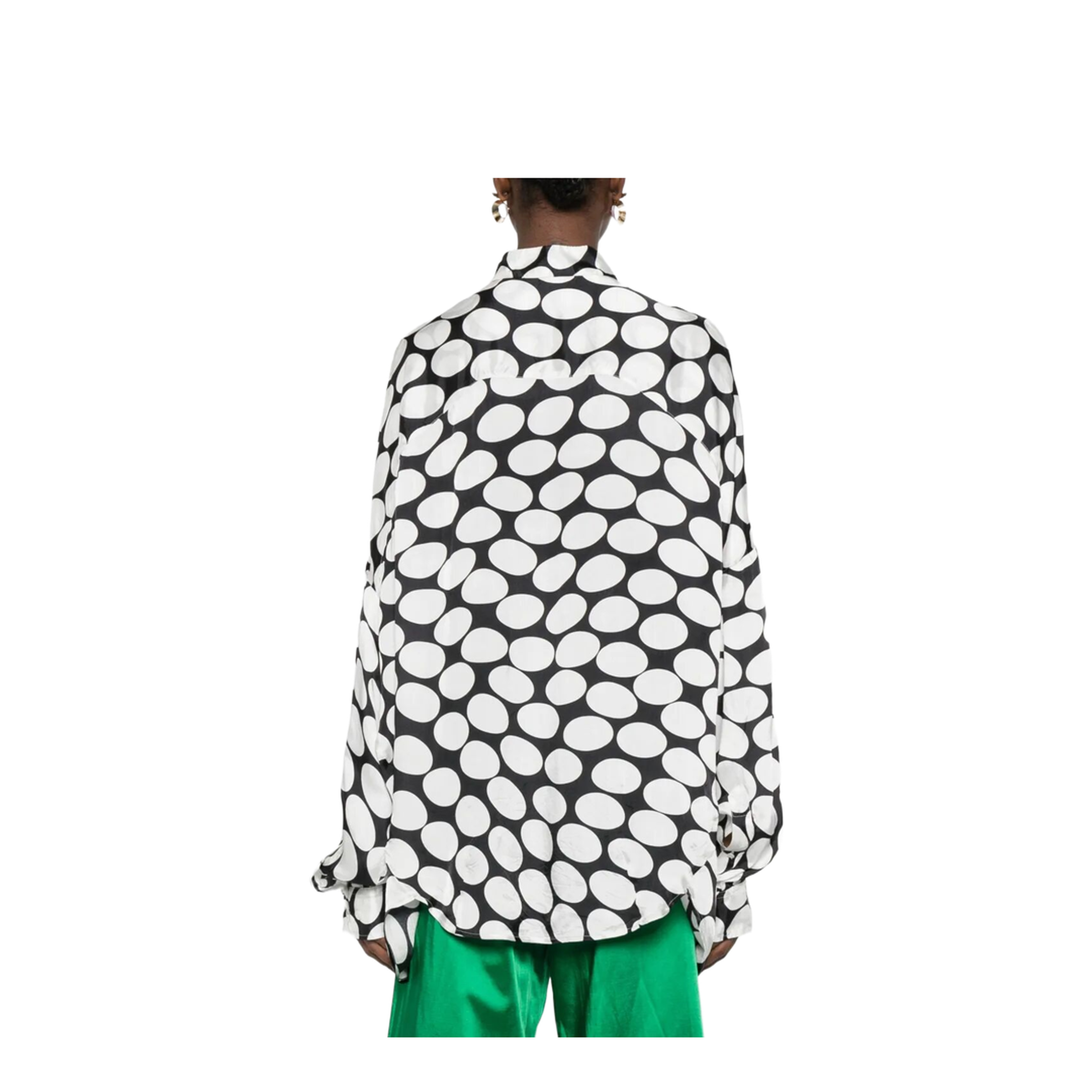 MAYFEYR - Dries Van Noten - Casia Viscose Shirt With Large Polka Dot-Motif - 0107003017