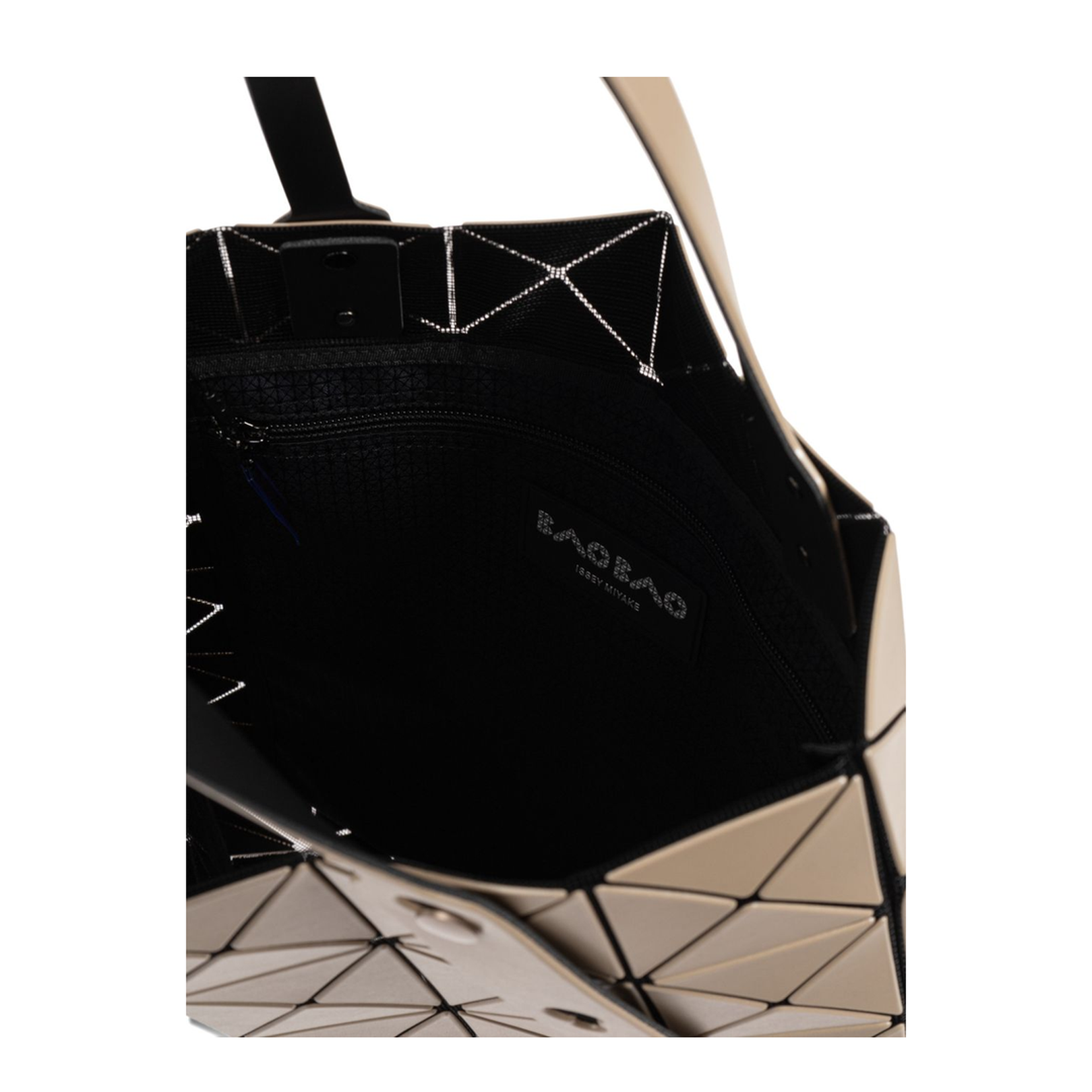 Lucent Metallic Adjustable Tote Beige