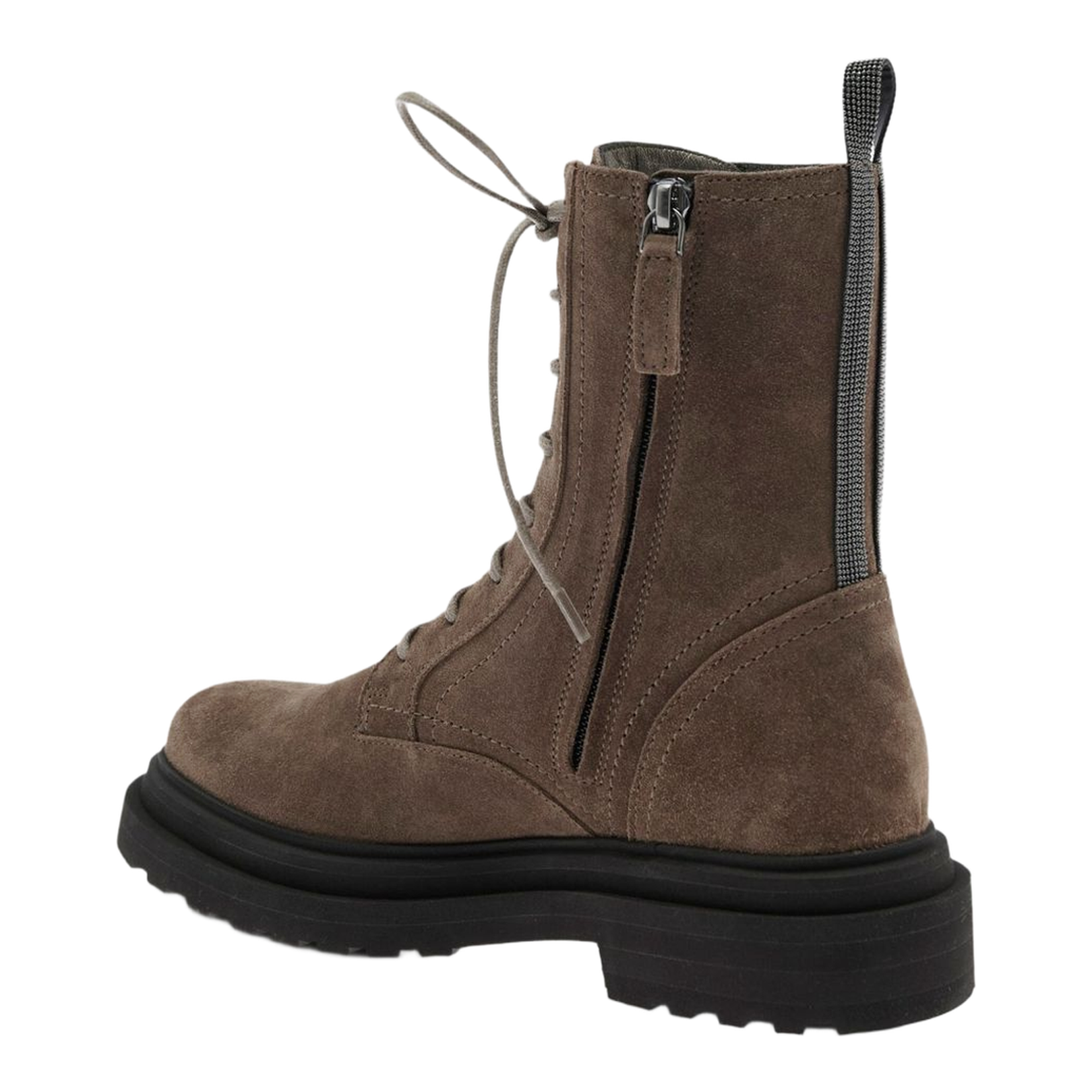 Suede Combat Boots