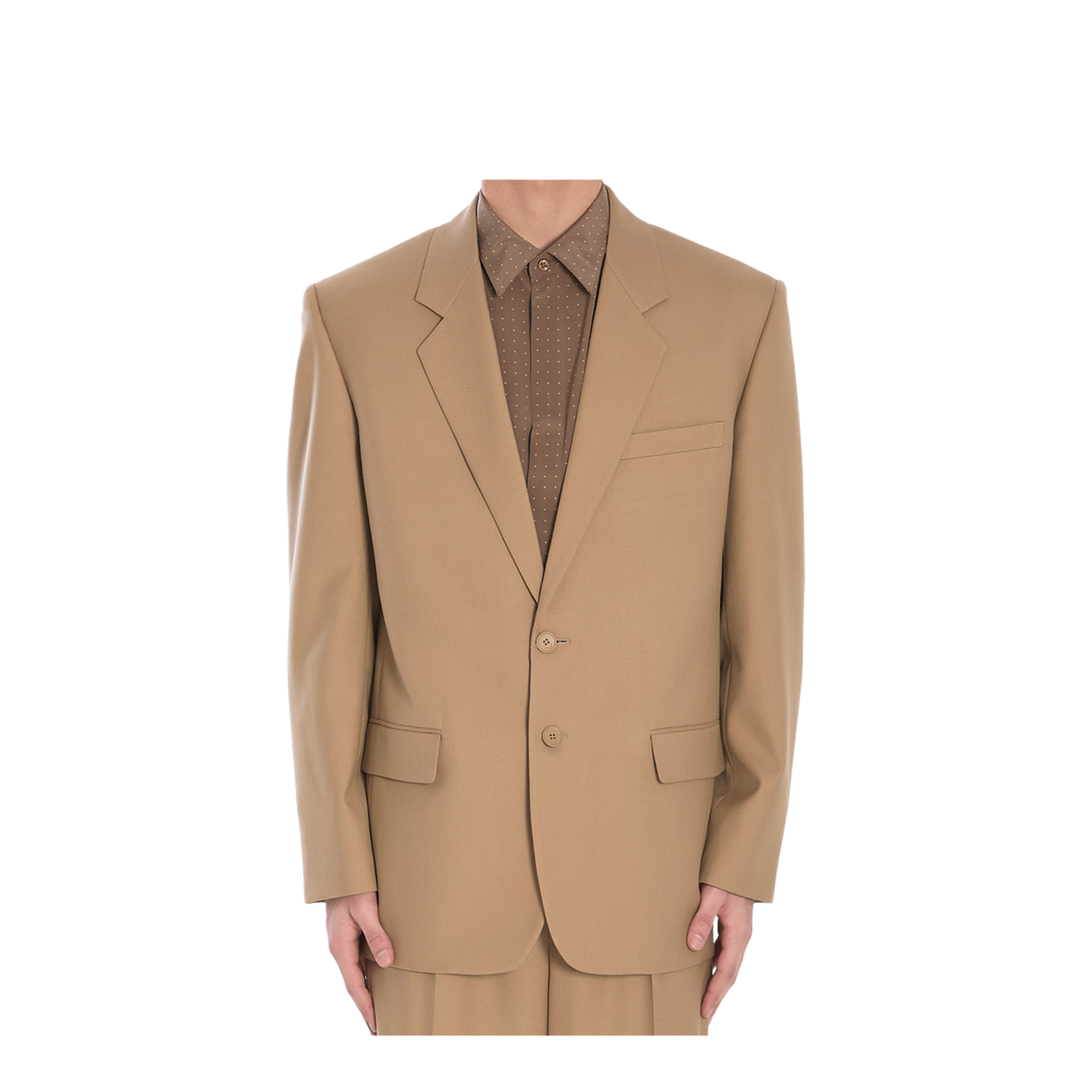 Single-breasted wool jacket