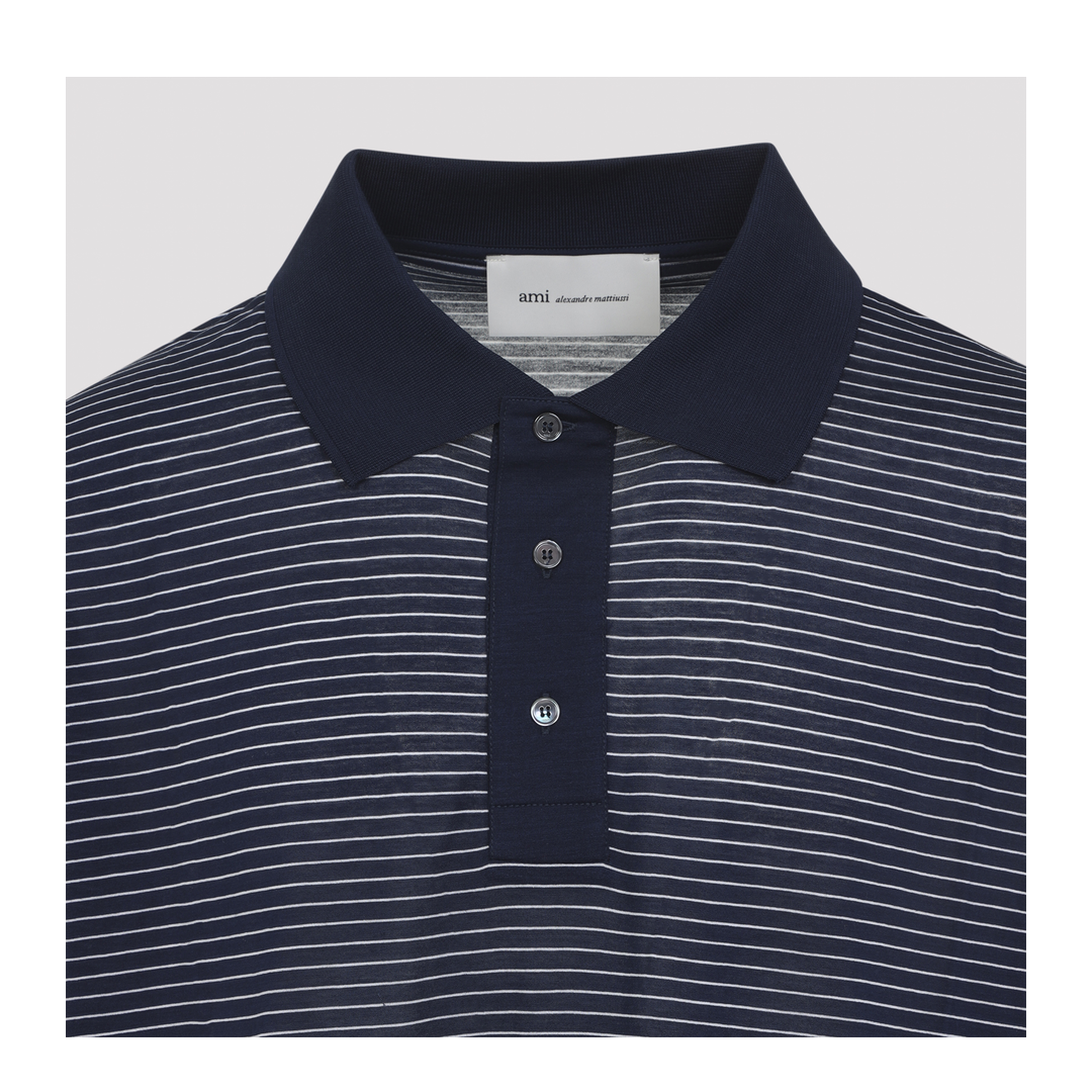 MAYFEYR - Ami Paris - Striped Boxy Fit Polo - UPL422JE0212