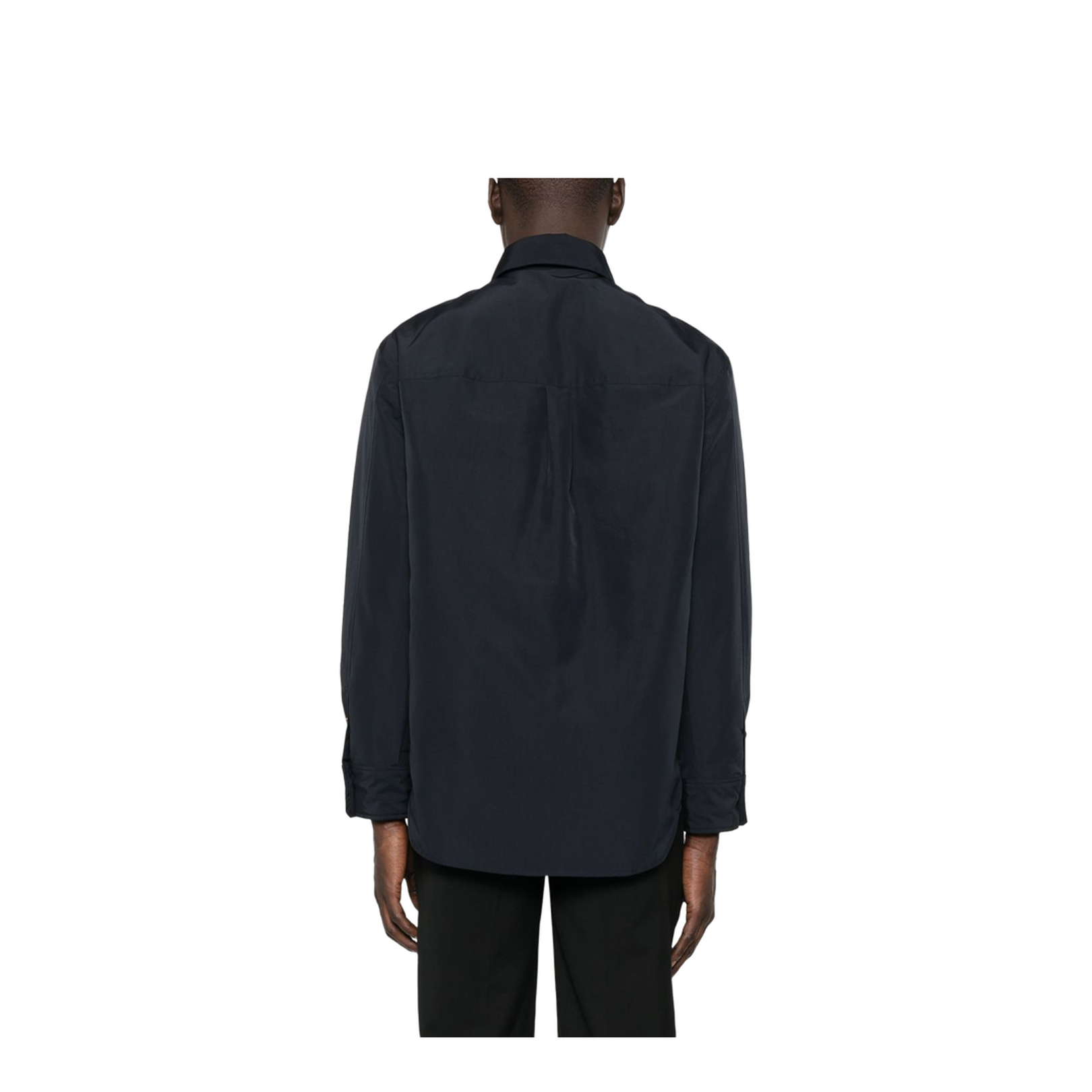 Nylon Shirt Jacket with Patch Pocket