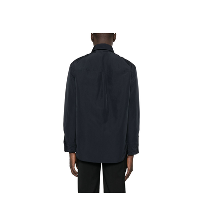 Nylon Shirt Jacket with Patch Pocket