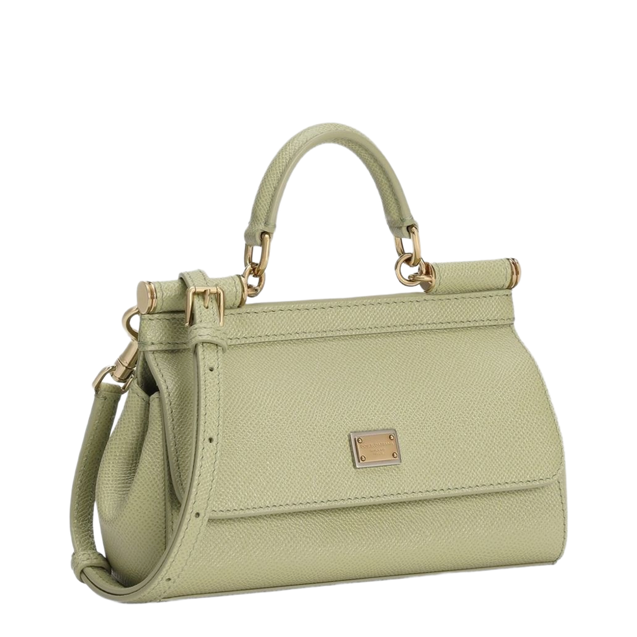 Sicily Small Top Handle Bag In Sage Green