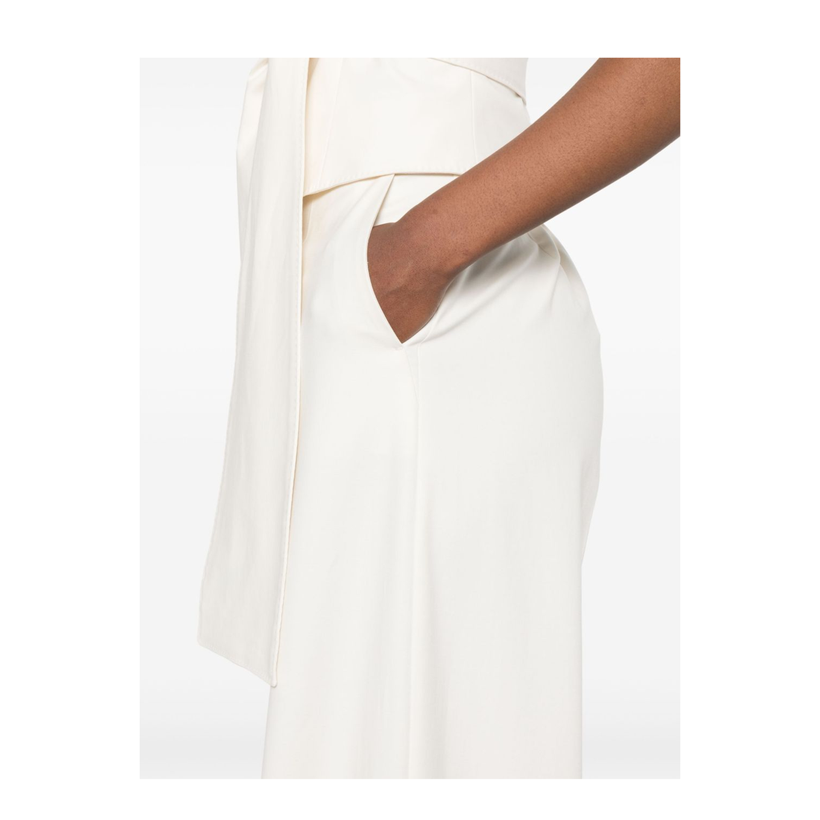 Wide-Leg Trousers In White