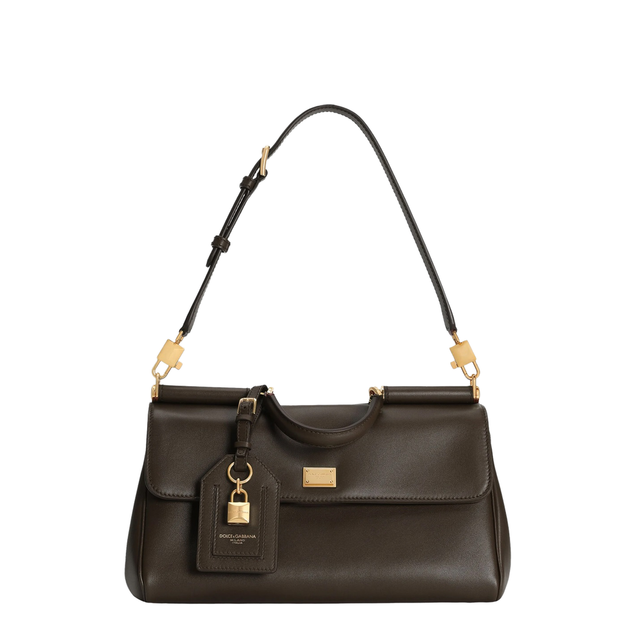 My Sicily Medium Plongé Calfskin Top-Handle Bag - Brown