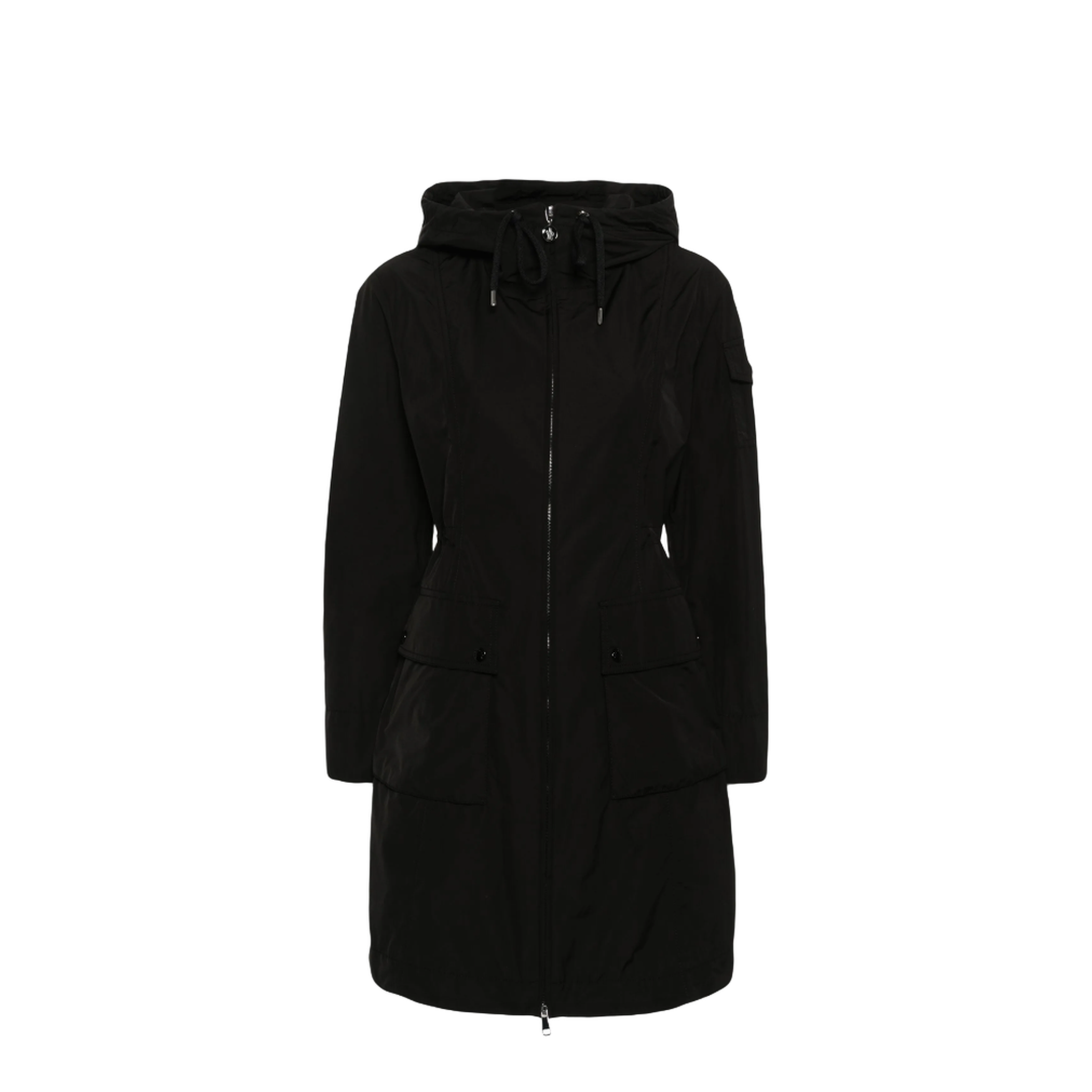 Laerte Cotton Blend Long Jacket Black