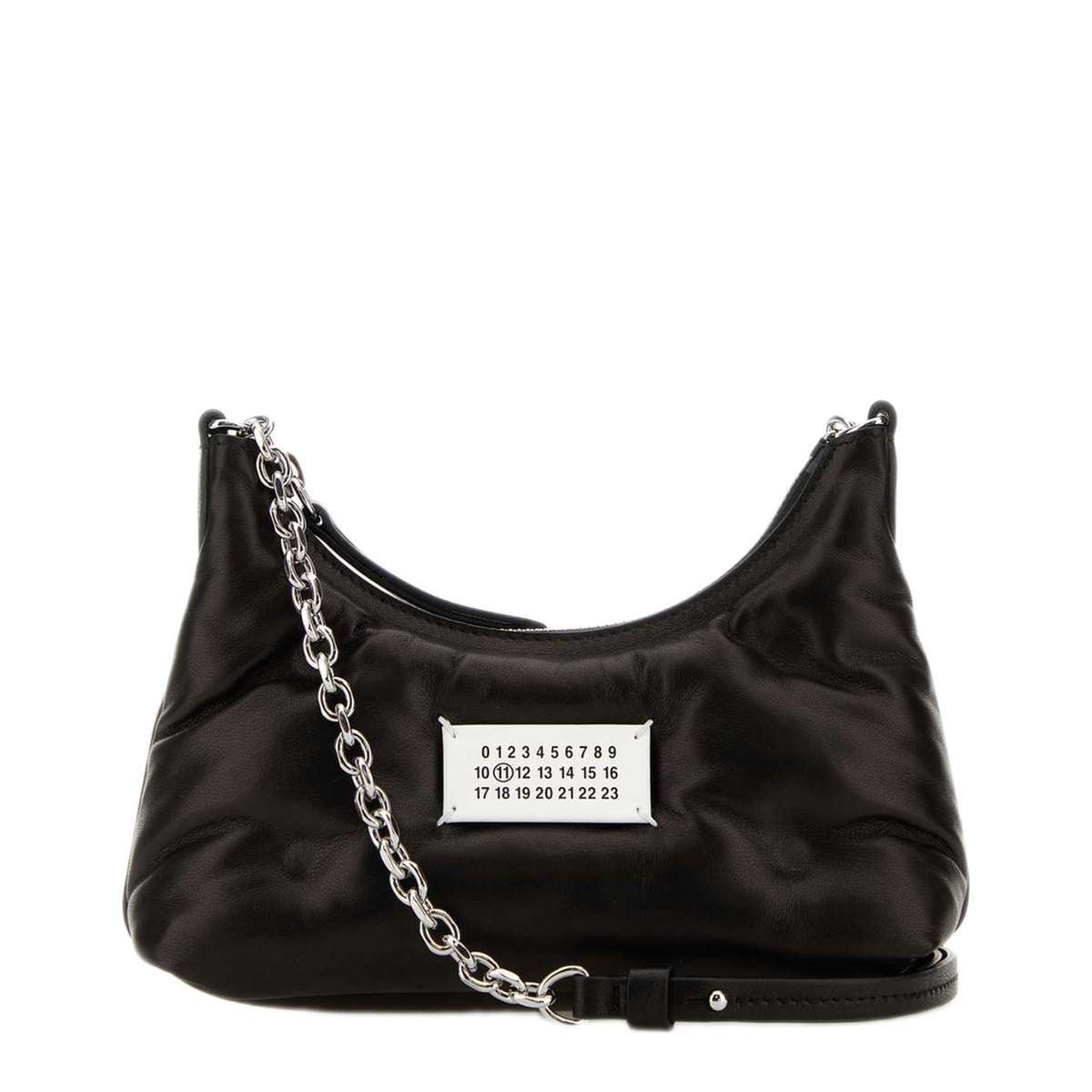 Glam Slam Micro Nappa Leather Hobo Bag - Noir