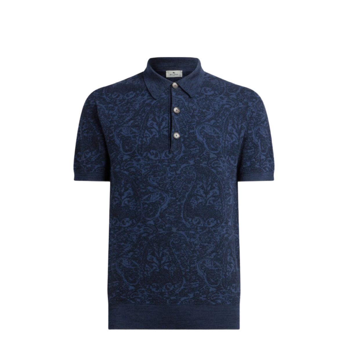 Cotton and Wool-Blend Jacquard Polo