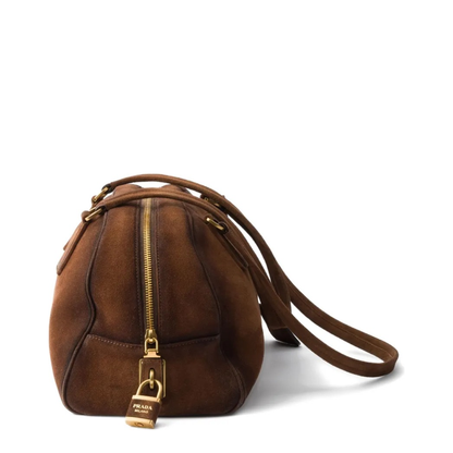 MAYFEYR - Prada - Bowling Medium Suede Bag - 1BB145VOOO2HMY