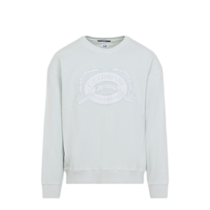 MAYFEYR - C.P. Company - Light Blue Cotton Sweatshirt - 20CMSS217A006090O804