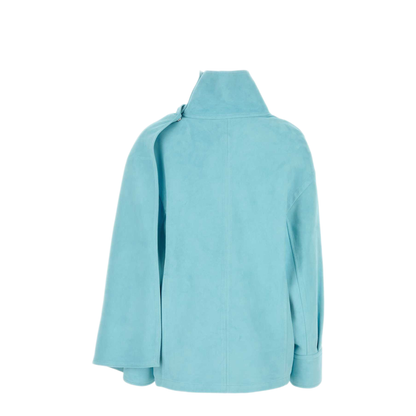 MAYFEYR - Bottega Veneta - Light Blue Leather Blouse - 804566V4LG08955