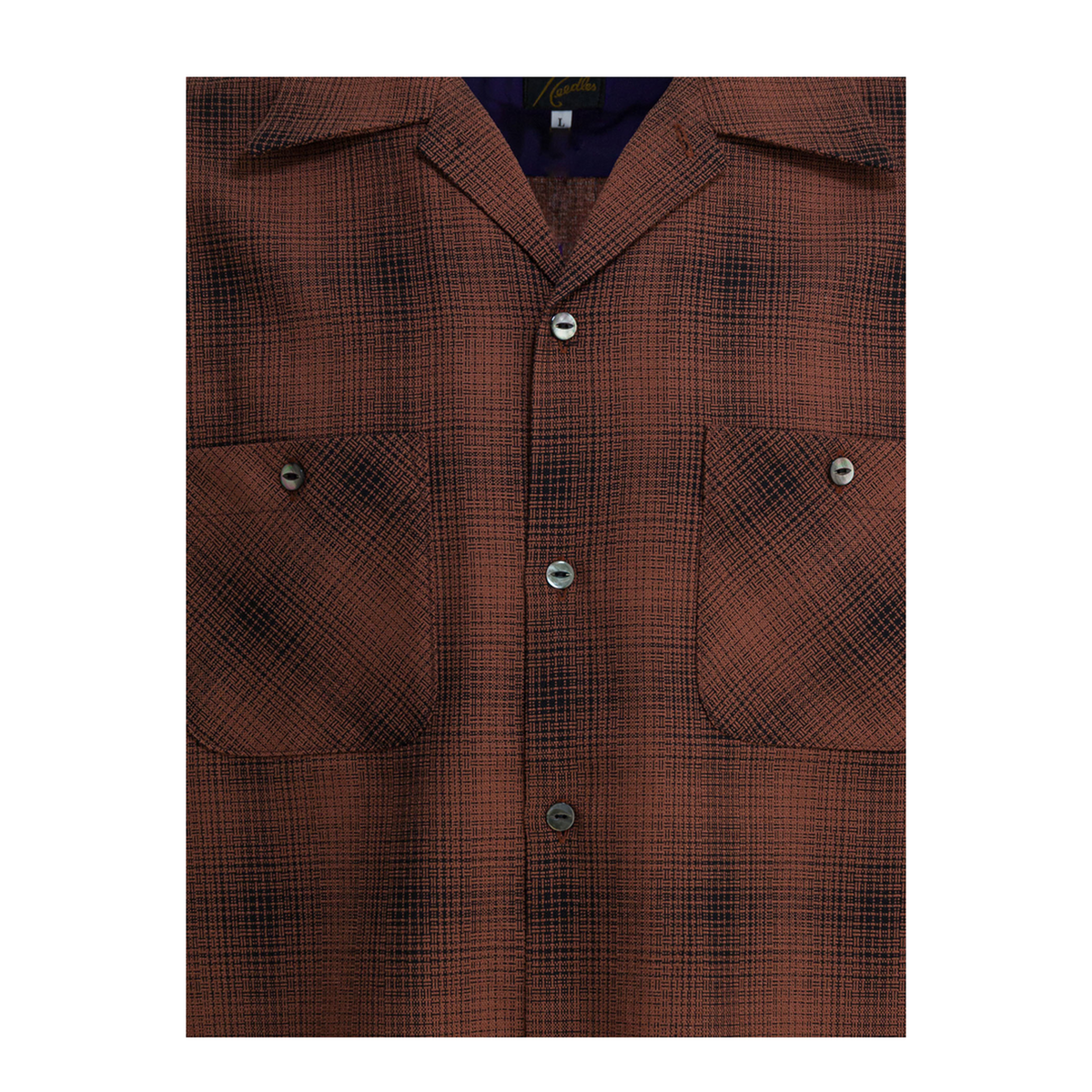 MAYFEYR - Needles - Checked Wool One Up Shirt - RW163BSALMON