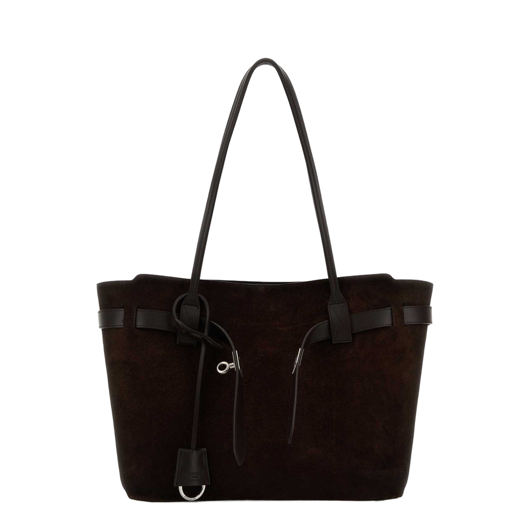 Dark Brown Suede Medium Bel Air Shopping Bag