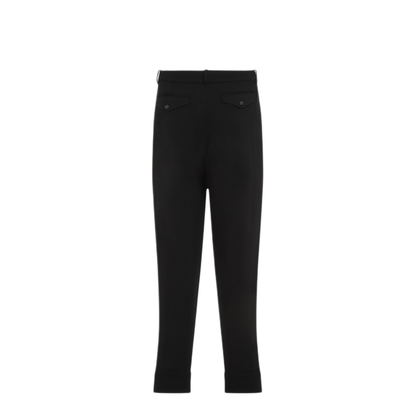 MAYFEYR - RALPH LAUREN PURPLE LABEL - Pintuck Black Wool Jogger Pants - 790952504002CLASSIC