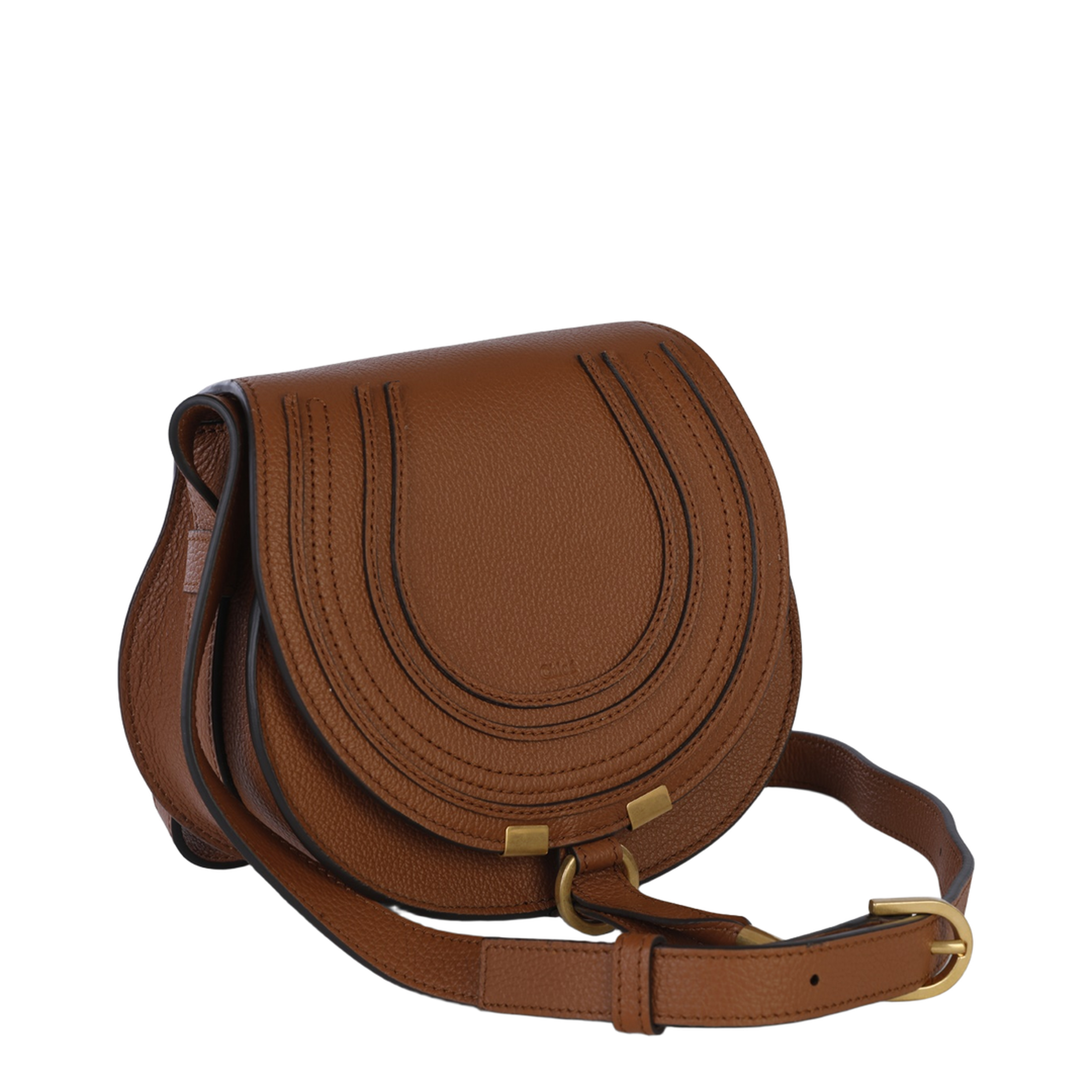 Marcie Small Calfskin Saddle Bag - Luggage