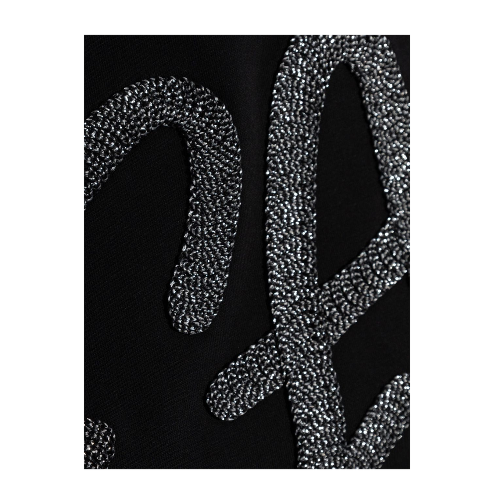 Cotton-Jersey T-Shirt with Oversized Lurex Logo