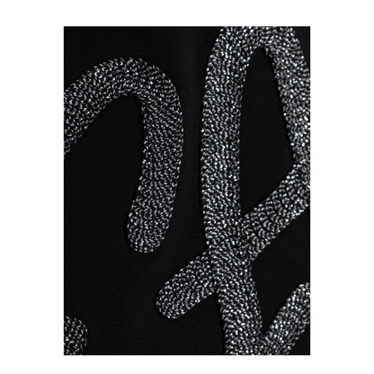 Cotton-Jersey T-Shirt with Oversized Lurex Logo