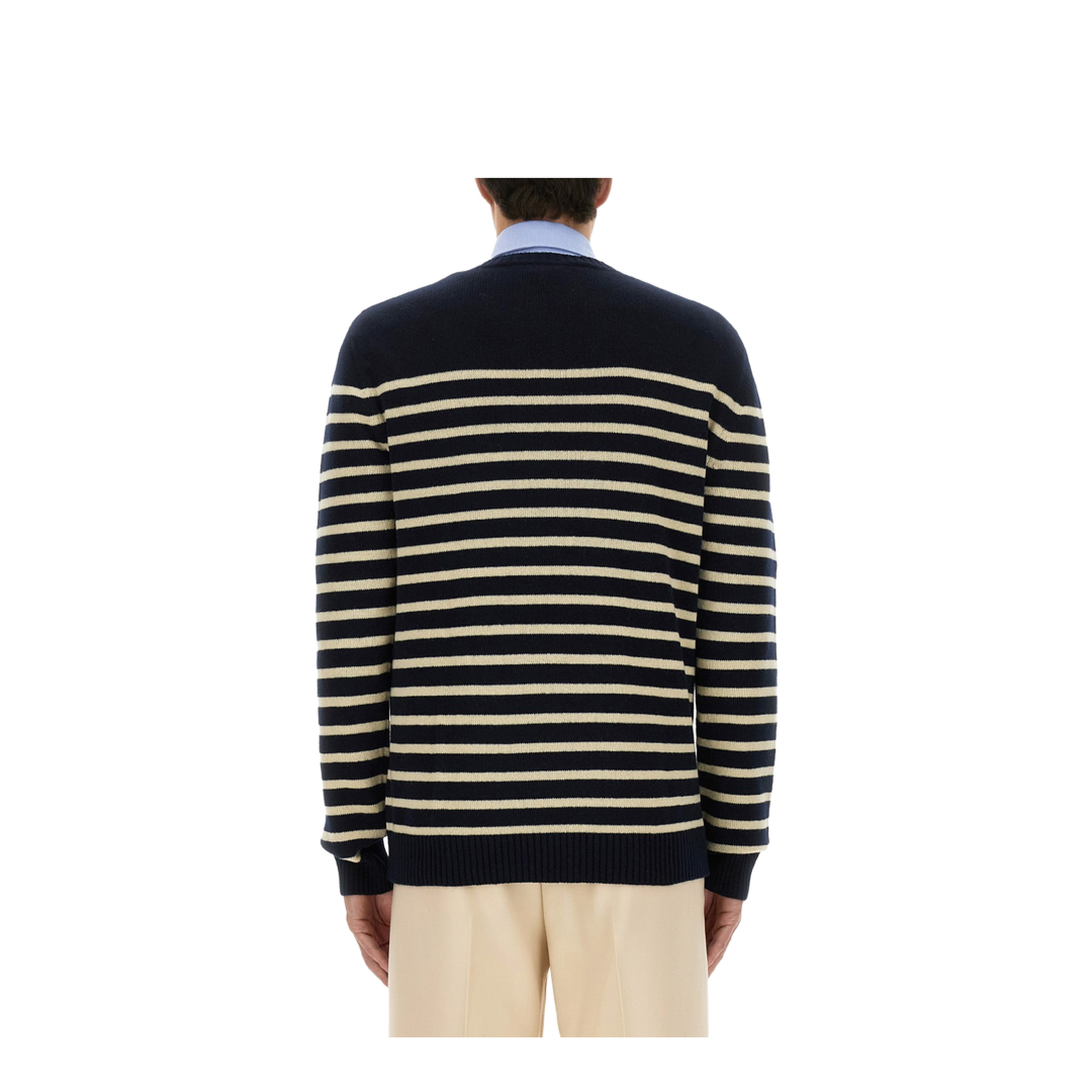 Men's Striped Wool Sweater
