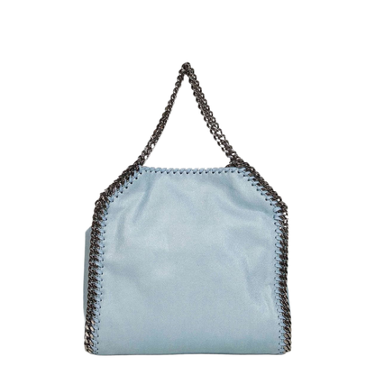 Falabella Mini Vegan Shaggy Deer Tote - Ice Blue