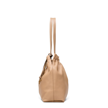 The Cristina Nappa Leather Tote - Beech